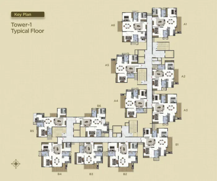Mythri Sity Tower 1 · Typical Floor