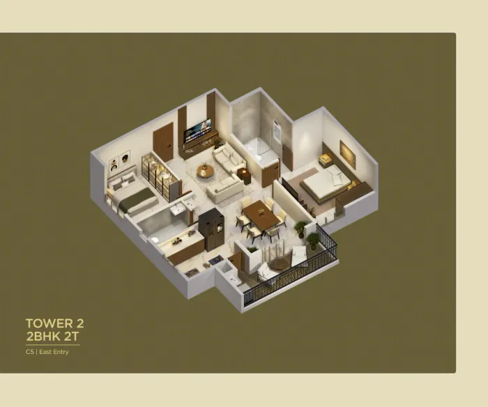 Mythri Sity Tower 2 · 2 BHK 2T (C5)